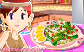 Salada do feijão verde